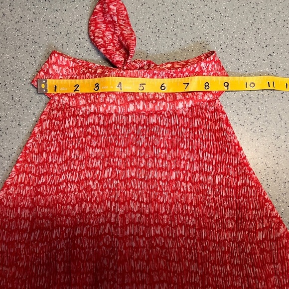 Cherry red and white MAX STUDIO halter top, size L. - Picture 12 of 14